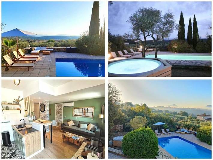 Gîte pour 4 personnes, avec piscine ainsi que jardin et jacuzzi à Tavernes