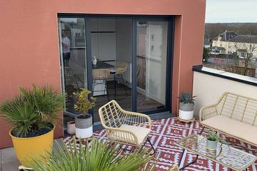Gîte pour 3 personnes, avec terrasse à Colombelles