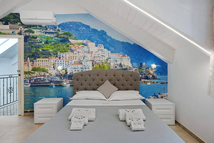 Zimmer 'Amalfi' mit Bergblick, Wlan und Klimaanlage in Pianillo, Agerola