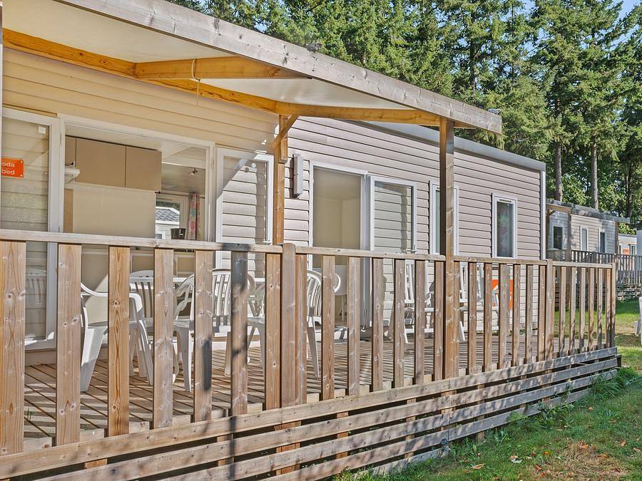 Camping Vieux Moulin - Mobilheim 6 personen - Comfort Xl | 3 Zi. | 6 Pers. | Erhöhte Terrasse | Klima. in Vensac, Lesparre-Médoc und Umgebung