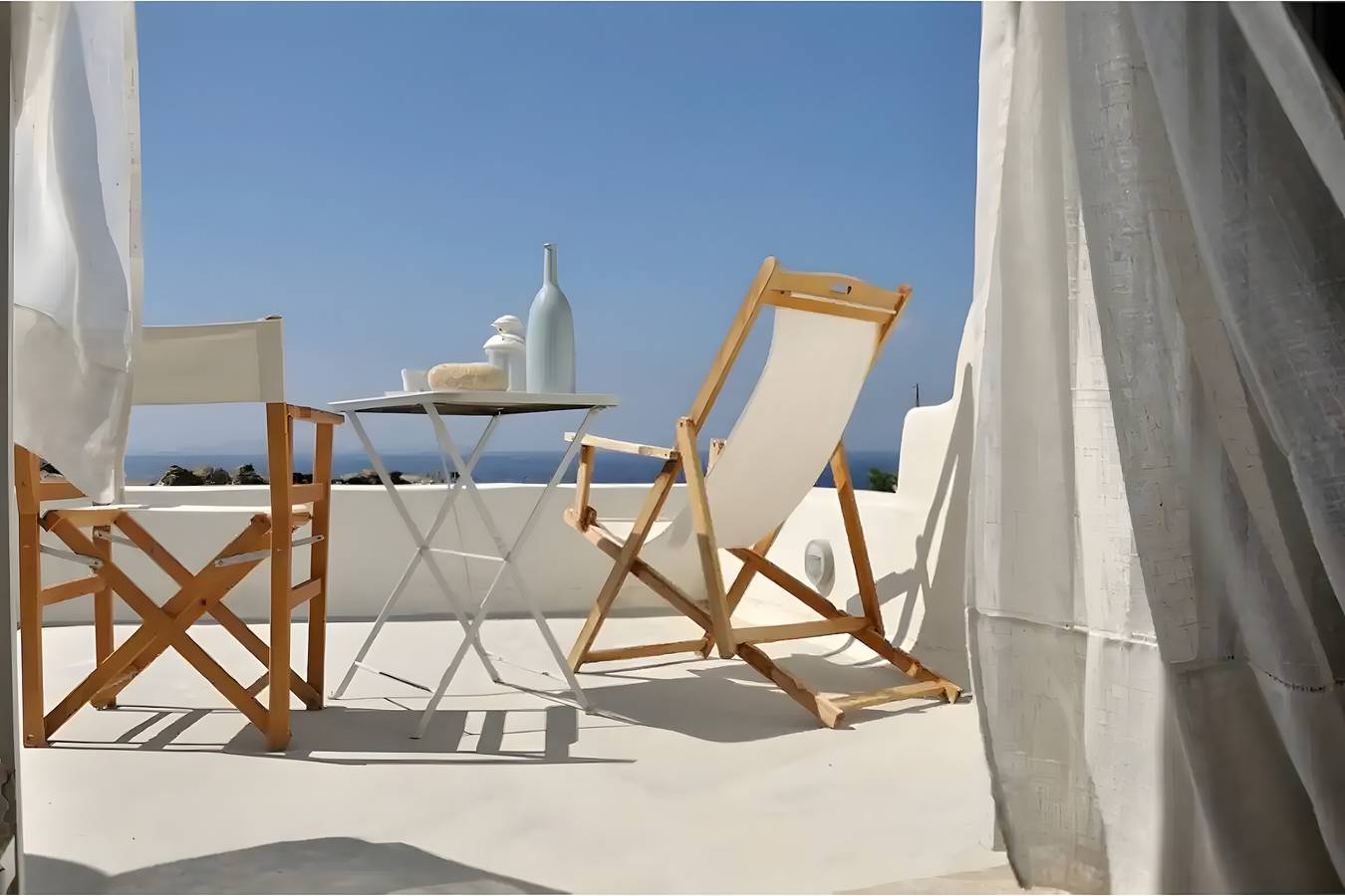 Ferienwohnung in einem Hotel 'Anemos Standar Double Room 4' mit Meerblick, Wi-Fi und Klimaanlage in Tínos