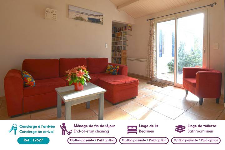 500 m de la mer, jardin, 6 adultes 1 enfant in Barbâtre, Noirmoutier