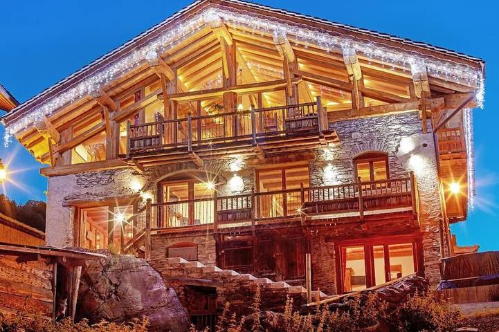 Chalet pour 15 personnes, avec balcon ainsi que sauna et jacuzzi, animaux acceptés à Villaroger - 4