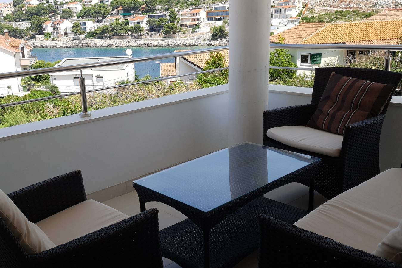 Ganze Wohnung, 1-Zimmer-Ferienwohnung mit Terrasse und Meerblick Bilo, Primosten A-14601-a in Primosten, Šibenik-Knin