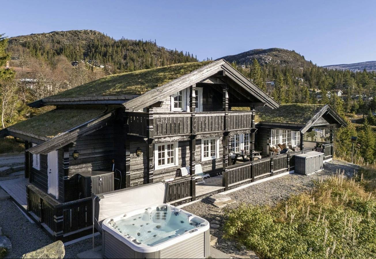 Familiehuisje met jacuzzi in Tempelseter in Sigdal