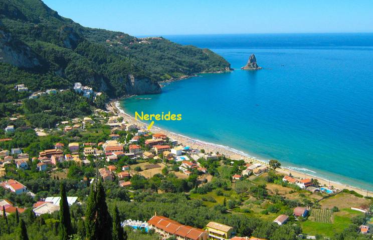 Gîte pour 2 personnes, avec Vue sur l’océan et Balcon/Terrasse ainsi que Jardin et Vue à Agios Gordios - 3
