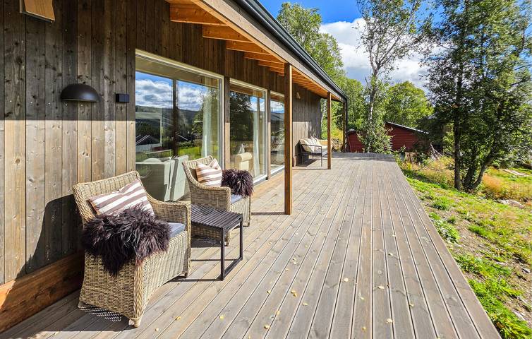 Ferienhaus für 7 Personen, mit Terrasse und Garten sowie Ausblick