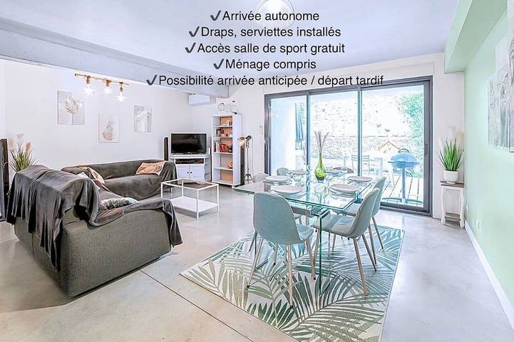Appartement de vacances pour 12 personnes, avec jacuzzi et piscine, animaux acceptés à Lattes