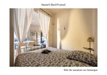 Gîte pour 3 personnes, avec terrasse, animaux acceptés à Vauvert