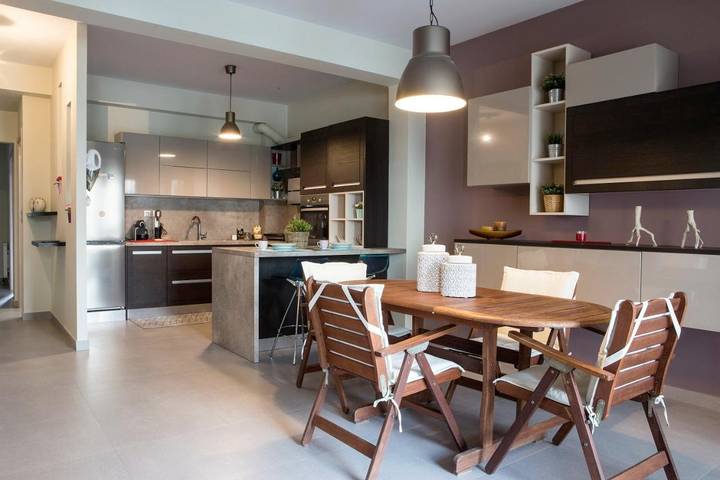 Ferienwohnung für 7 Personen, mit Balkon und Terrasse sowie Garten und Ausblick