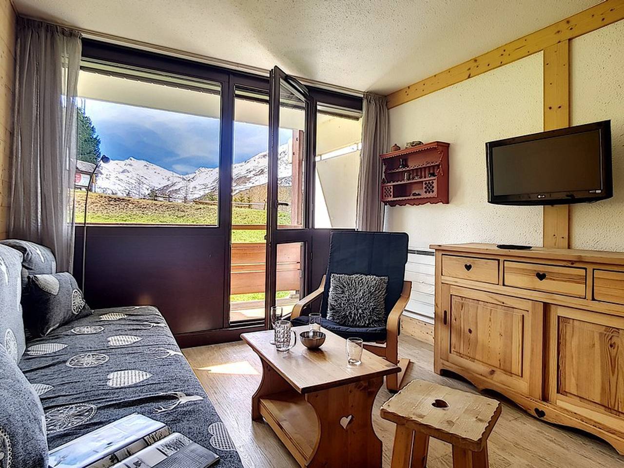 Ganze Wohnung, Renovierte Wohnung an der Piste mit Balkon in Les Menuires, Saint-Martin-de-Belleville