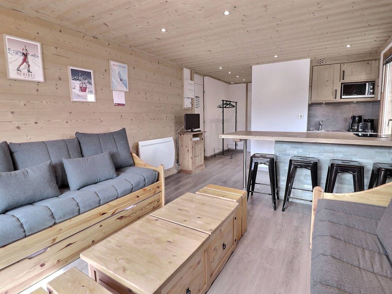 Appartement entier, Charmant 2 pièces rénové avec balcon sud, animaux acceptés in Méribel-Mottaret, Les Allues