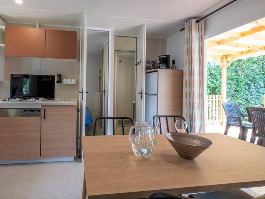 Flower Camping Côté Lac - Mobilheim 6 personen - Premium 3 Schlafzimmer in Verruyes, Deux-Sèvres