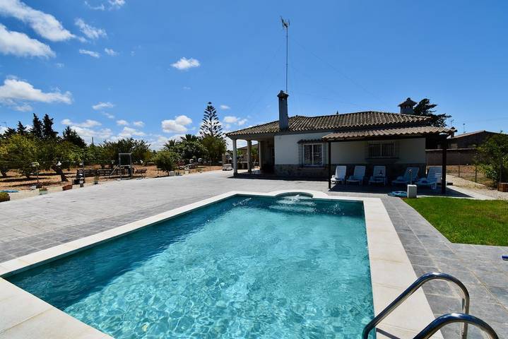Chalet para 6 personas, con piscina y jardín, Familias con niños en Costa de la Luz