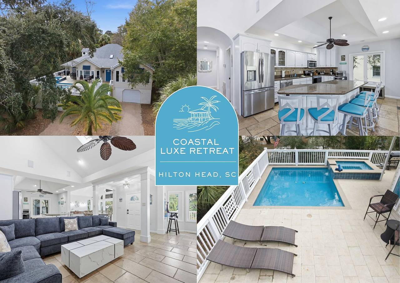 Coastal Luxe Retreat - Heated Pool - Games - Games in Coligny Beach, Shipyard Plantation