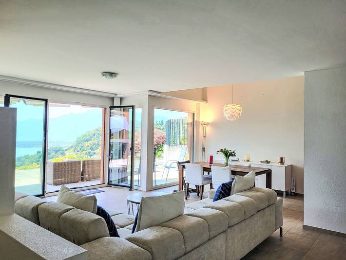 Ferienwohnung für 4 Personen, mit Seeblick und Terrasse sowie Ausblick, mit Haustier am Lago Maggiore (Schweiz) - 2