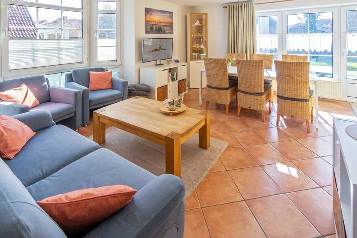 Ferienhaus für 6 Personen, mit Terrasse und Garten sowie Sauna in Neßmersiel