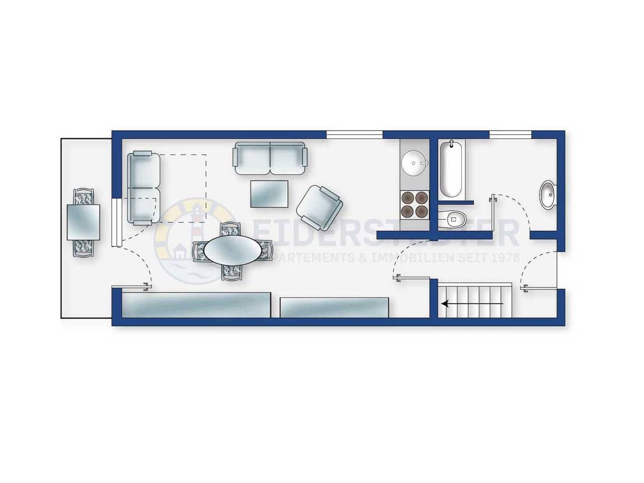Ganze Ferienwohnung, Wohnung 5 (Id 171) - Wohnung 5 (Id 171) in St. Peter-Ording, Eiderstedt