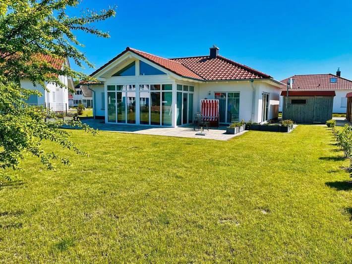 Ferienhaus für 4 Personen, mit Terrasse und Garten sowie Sauna und Ausblick in Trent