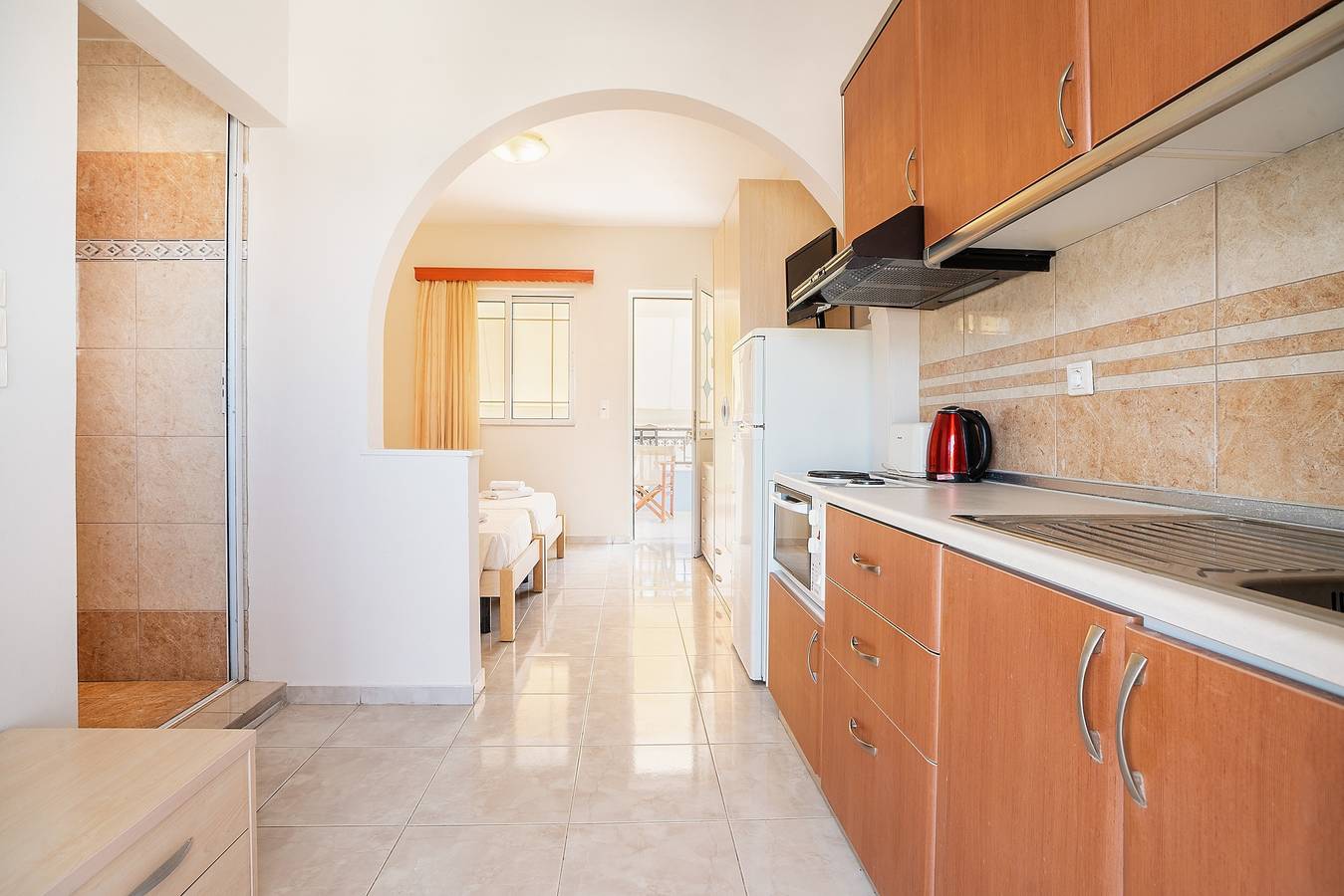 Vakantiehuis 'Olympus Tilos Apt Twin B1' met Zeezicht, Wifi en Airconditioning in Tilos
