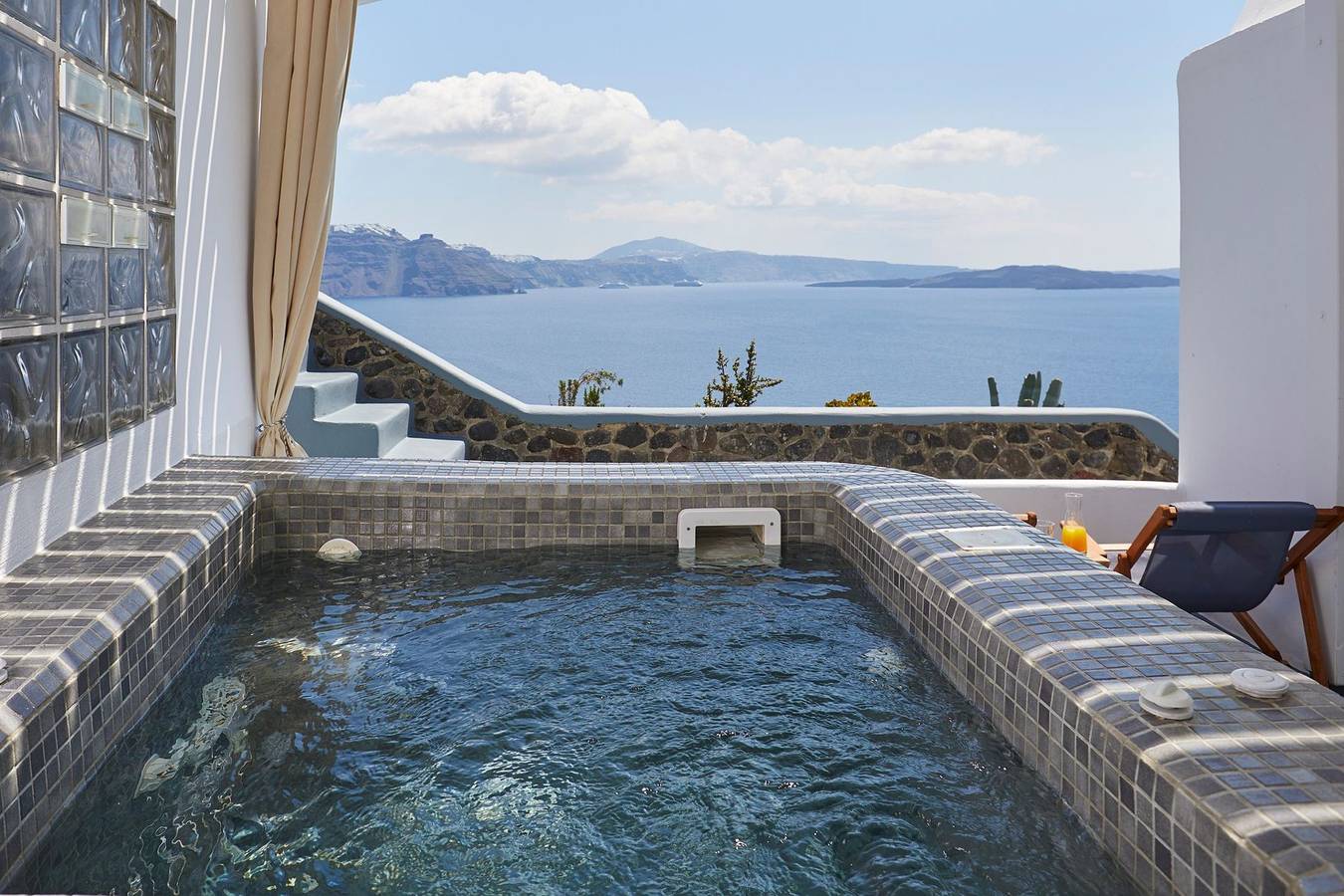 Villa für 2 Personen mit Meerblick in Ormos Ammoudiou, Oia