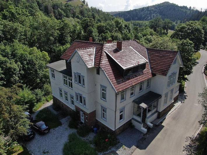 Ferienhaus für 28 Personen, mit Terrasse und Garten sowie Ausblick in Rübeland