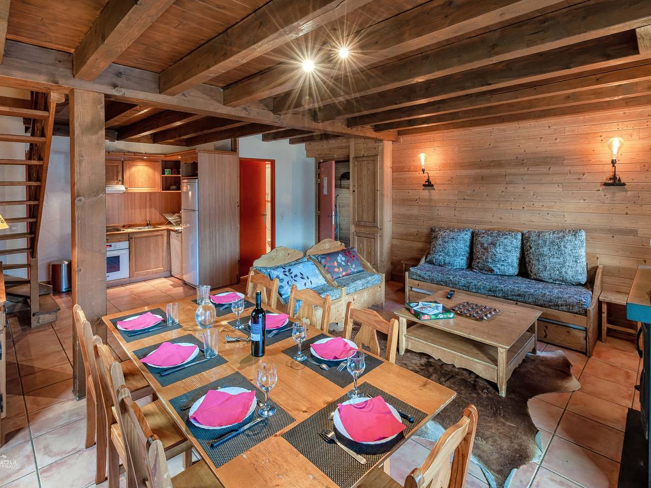 Holzchalet mit 3 Schlafzimmern in Pra Loup in Pra-Loup, Uvernet-Fours