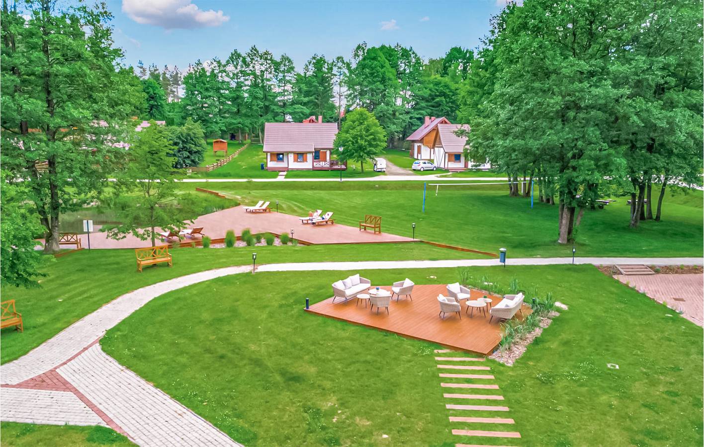 Ferienhaus für 4 Personen mit Terrasse in Powiat Olsztyński