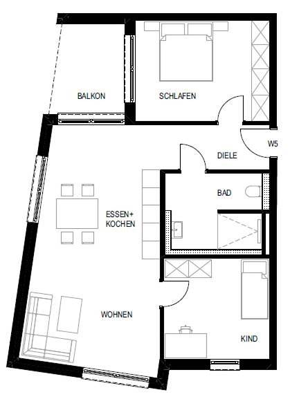 Ferienwohnung für 6 Personen, mit Balkon und Terrasse am Phantasialand - 3