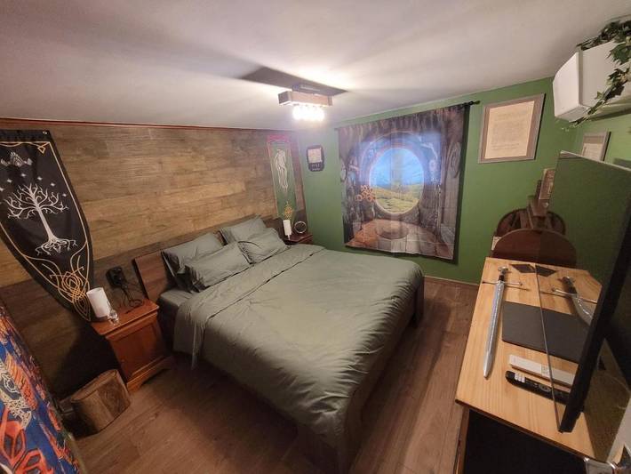 Appartement de vacances pour 2 personnes, avec piscine ainsi que jardin et vue