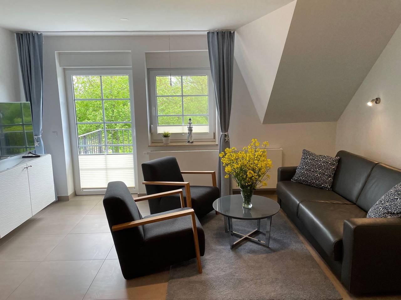Apartamento entero, Appartement mit Balkon in Lancken-Granitz, Rügen