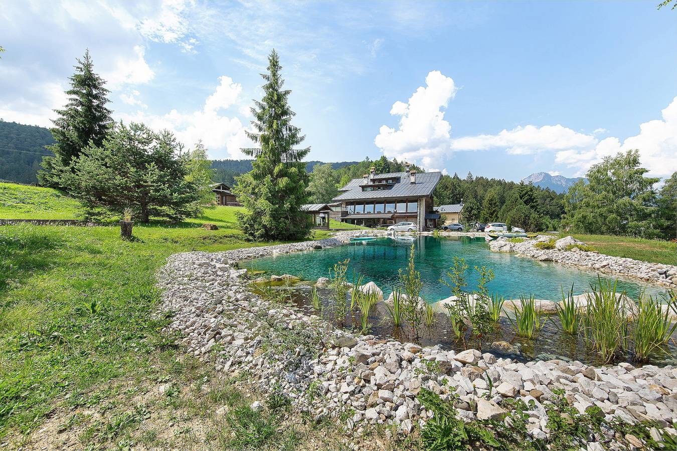 Haustierfreundliche Berghütte mit Naturteich und Garten in Pieve di Cadore, Dolomiten in Pieve di Cadore, Östliche Dolomiten