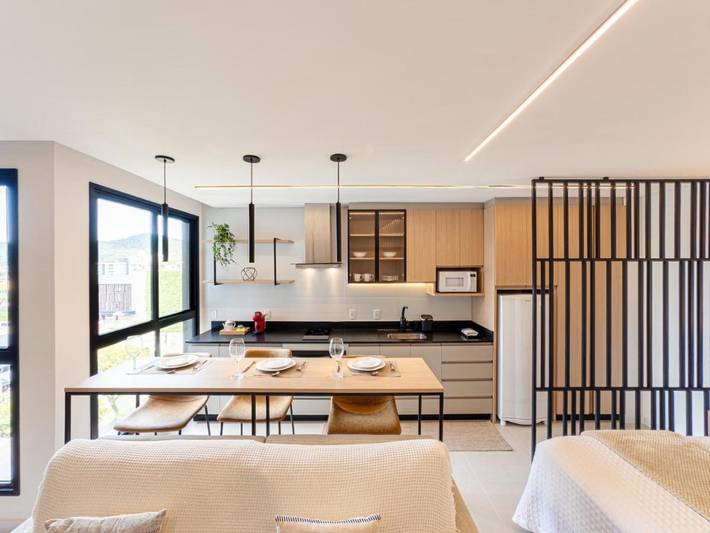 Casas e apartamentos de temporada para 3 pessoas, com jardim e piscina e ainda vista em Joinville