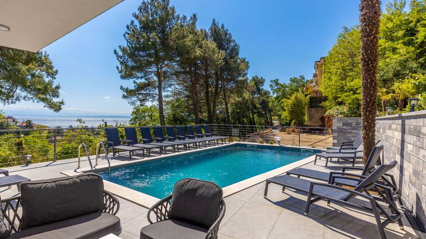 Villa für 12 Personen, mit Terrasse und Sauna sowie Garten in Opatija Riviera - 2