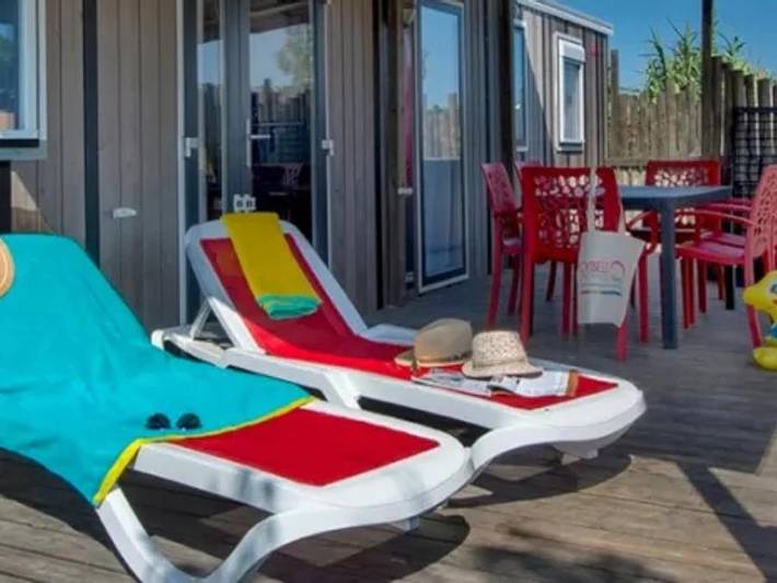 Camping Le Bel Air  - Mobilheim 4 personen - Duo Premium Jacuzzi-Serie in Château-d'Olonne, Les Sables-d'Olonne