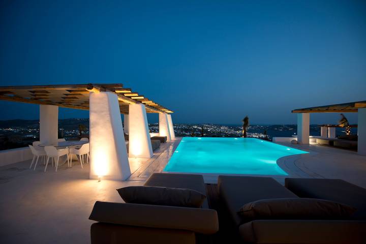 Excellent Tourlos Villa | 8 Bedrooms | Villa Opal | Stunning Sea and City Views in Tourlos (Mykonos), Mykonos