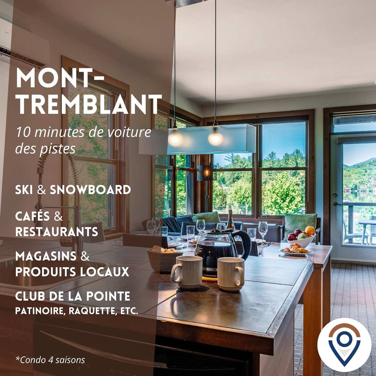 Apartamento entero, Lakefront Mountain View - 2 Bedrooms Resort Suite in Lac-Supérieur, Quebec