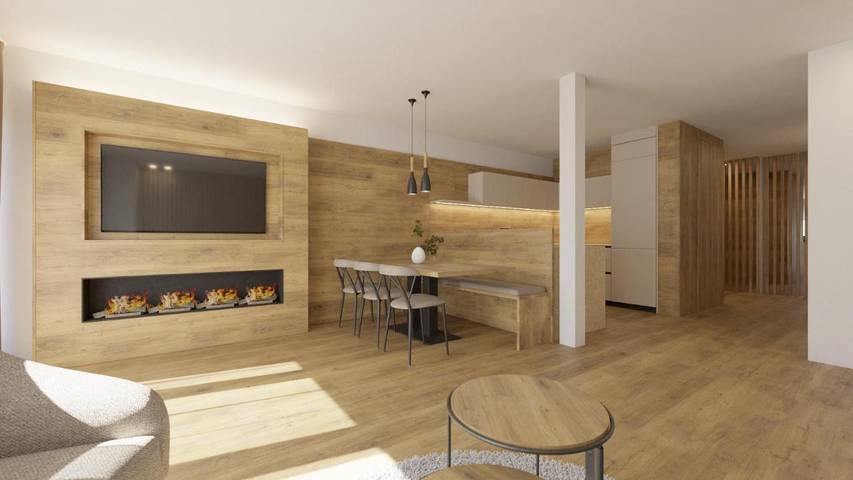 Ferienwohnung für 4 Personen, mit Terrasse und Garten sowie Ausblick in Toblach