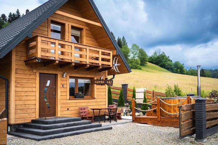 Dom dla 4 osób, z Balkon i Taras oraz Ogród i Widok w Solina
