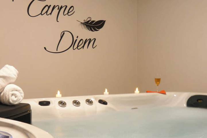 Location de vacances pour 2 personnes, avec balcon ainsi que jardin et jacuzzi à Charavines