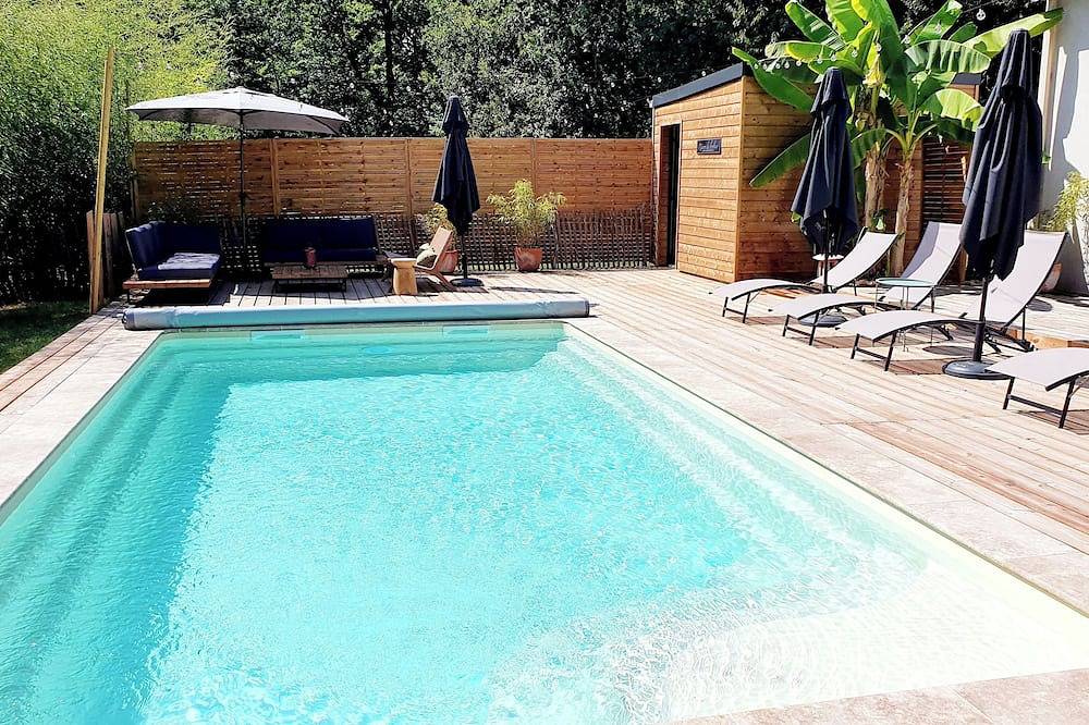 Au bois Joli\nvilla ombragé\npiscine privée, sécurisée\n4 chambres\nprès de Bergerac in Lembras, Périgord Pourpre