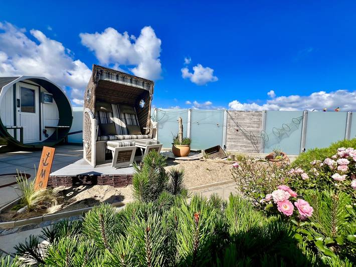 Ferienwohnung für 2 Personen, mit Terrasse und Garten sowie Sauna in Dagebüll