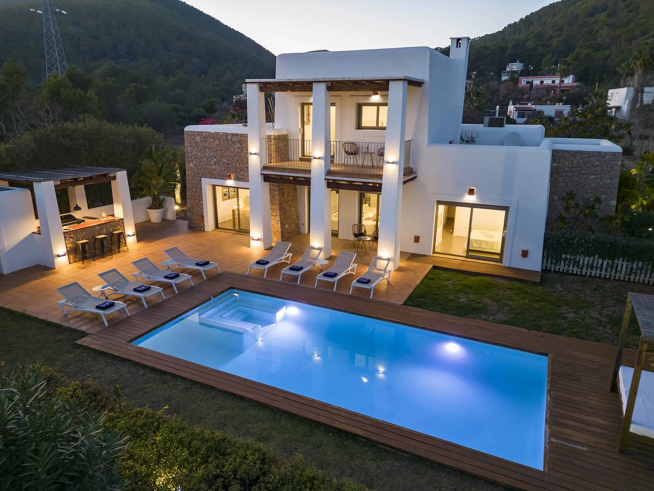 Chalet para 12 personas con balcón in Santa Eulària des Riu, Ibiza Este