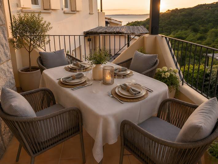 Ganze Wohnung, Apartment 'Simone' mit Meerblick, Gemeinschaftspool und Klimaanlage in Arzachena, Costa Smeralda