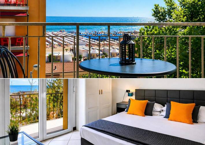 Appartamento per 2 persone, con Balcone e Terrazza nonché Panorama a Rivazzurra di Rimini