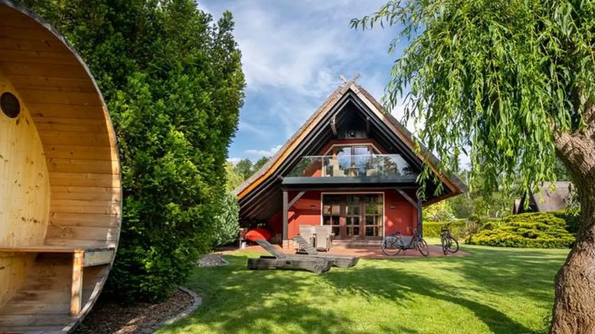 Ferienhaus für 4 Personen, mit Terrasse und Garten sowie Sauna im Spreewald