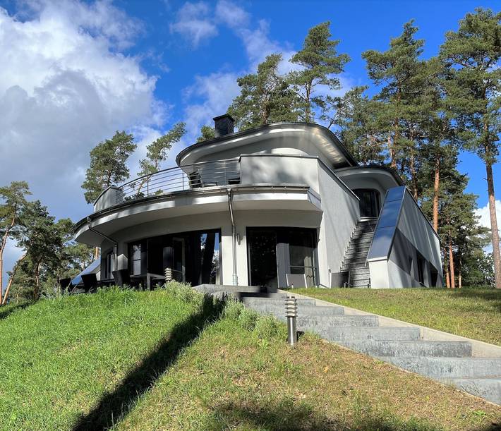 Ferienhaus für 8 Personen, mit Balkon und Terrasse sowie Garten und Sauna in Lychen