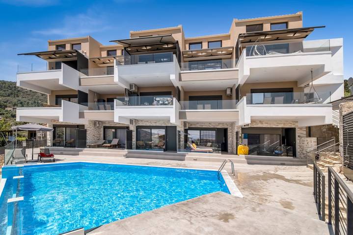 Hel studio-lejlighed, Studio Apartment 'Oceanida Terpsis Lyxury Suite' with Sea View, Wi-Fi and Air Conditioning in Nikiana, Alexandros
