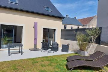 Gîte pour 6 personnes, avec terrasse et jardin à Lion-sur-Mer