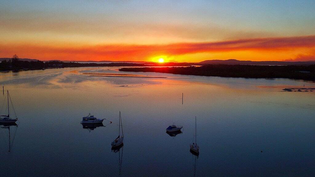 In der Nähe des Hauptstrandes Surf in Hawks Nest, Hunter Valley